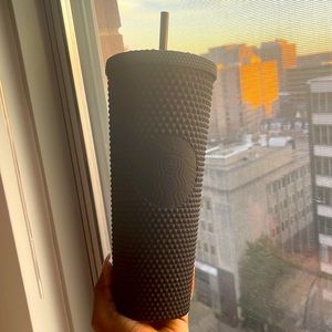 NEW Starbucks Jelly Tinted Black Studded Cold Cup Tumbler 24oz